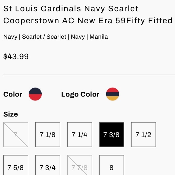St. Louis Cardinals Fitted New Era 59Fifty MLB Scarlet Navy & Red Hat. - Picture 6 of 6